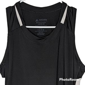 Augusta Sportswear Tank Women's Size Medium  Black White Workout Active Wear